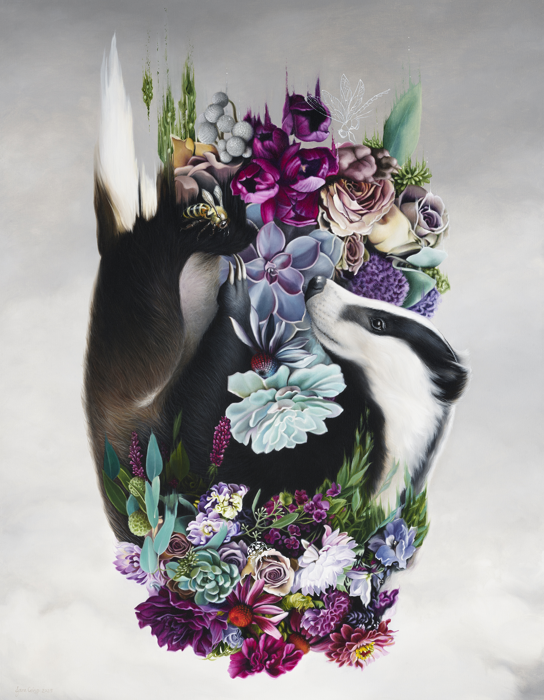 "Trust the Fall" (acrylic on canvas 700mm (w) x 900mm (h)     Framed Dimensions: 845mm (w) x 1050mm (h) 