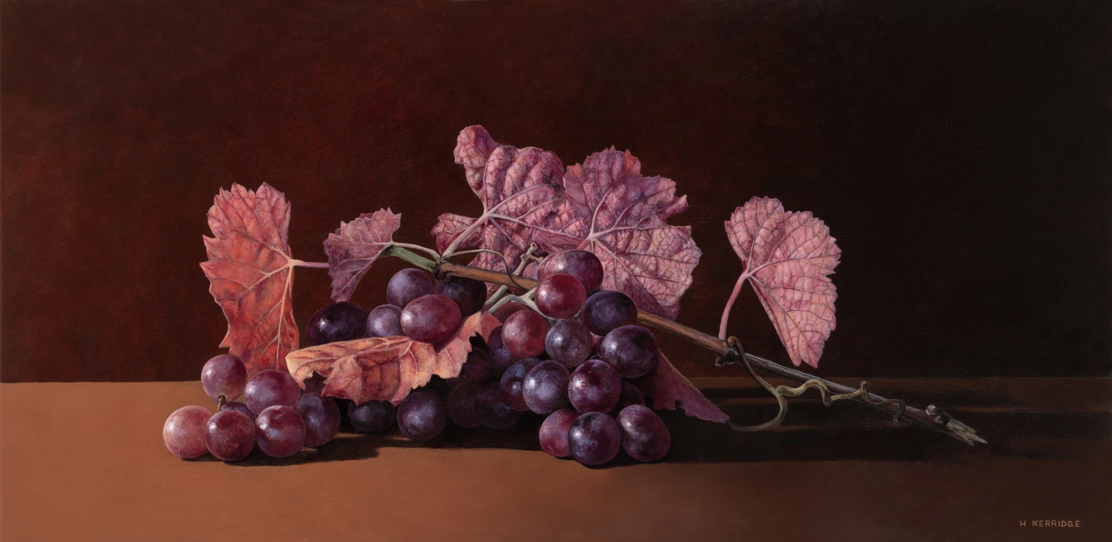 "Fruit of the genus Vitis" 15" x 30"      381 x 762mm Acrylic on canvas