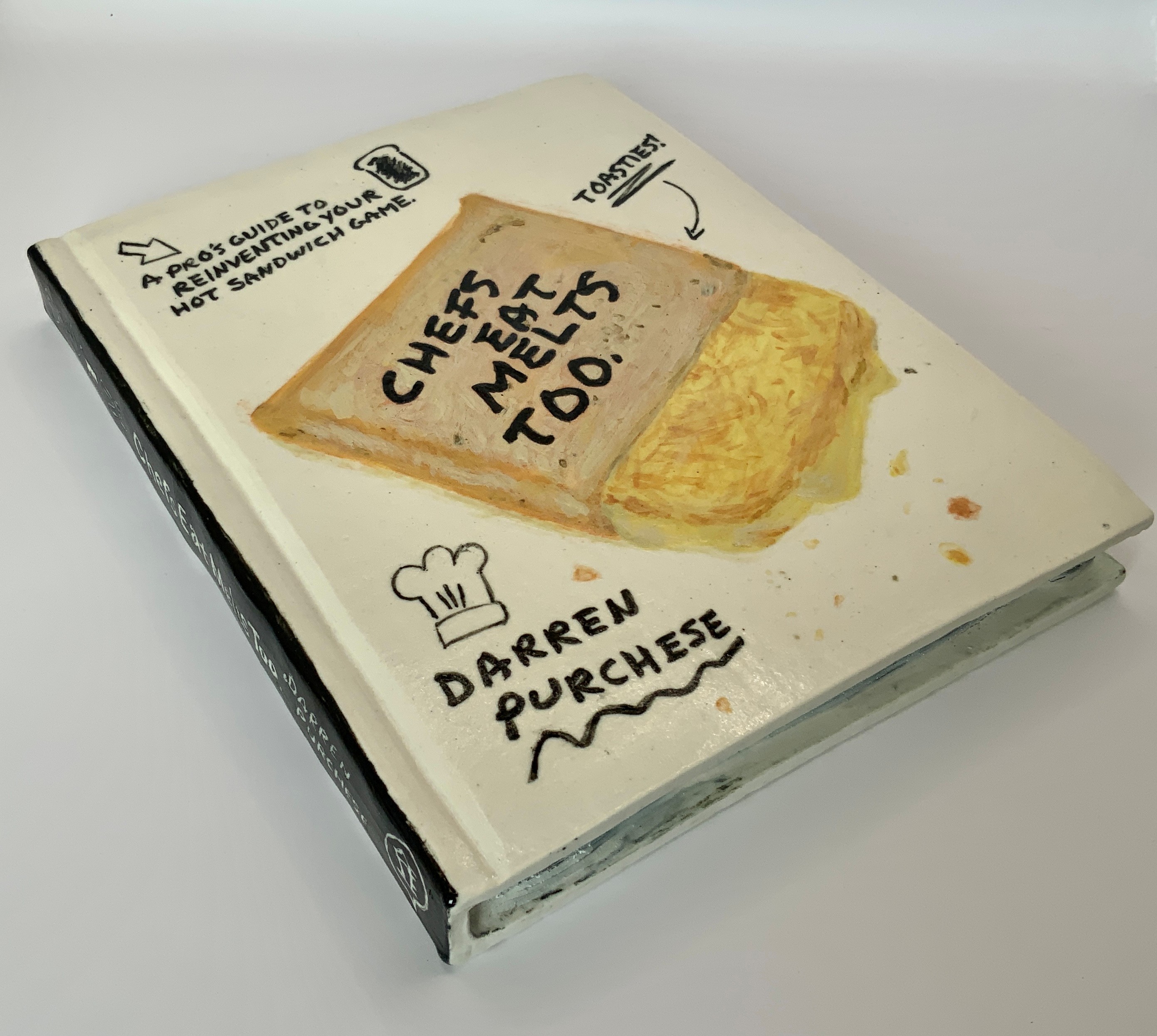 Book (front of) - ceramic 17 x 21 x 2.5cm  