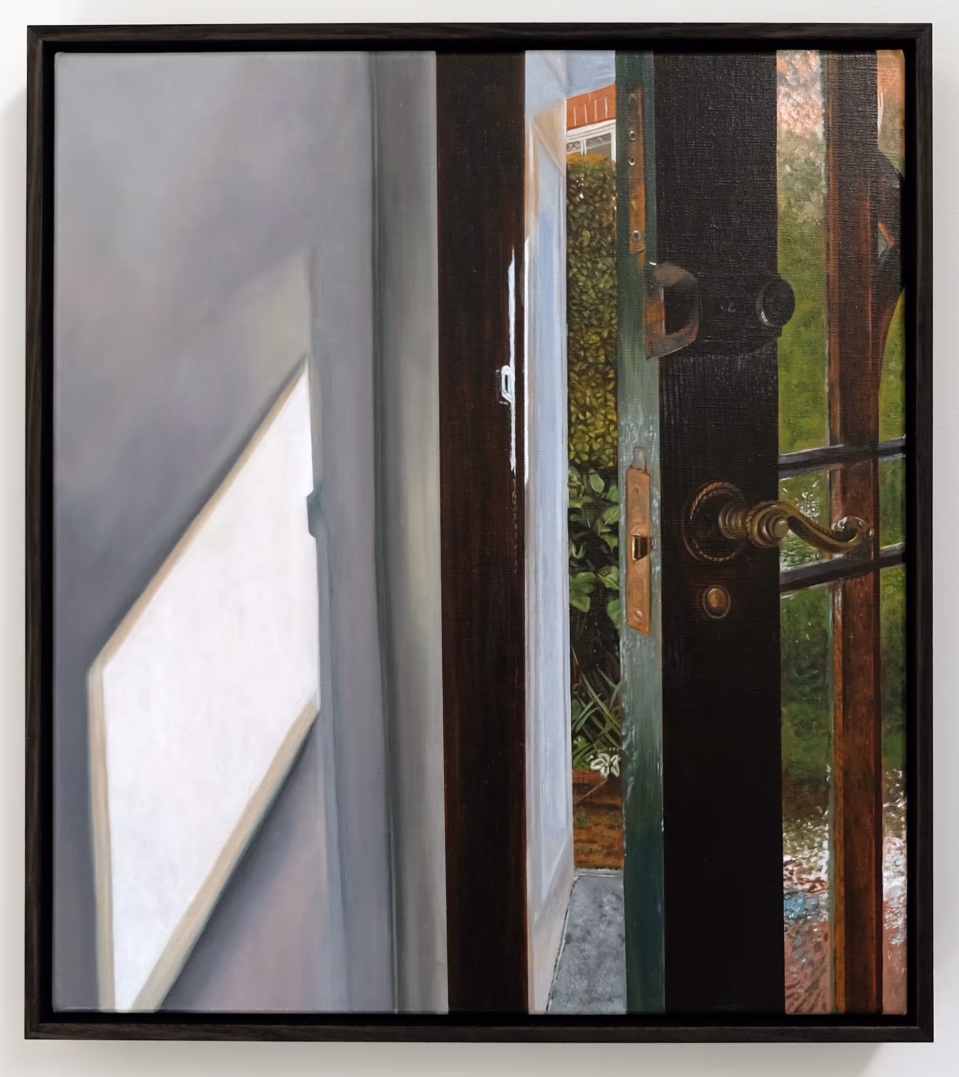 Ebb and Flow (oil on linen), 400 x 450mm plus tray frame