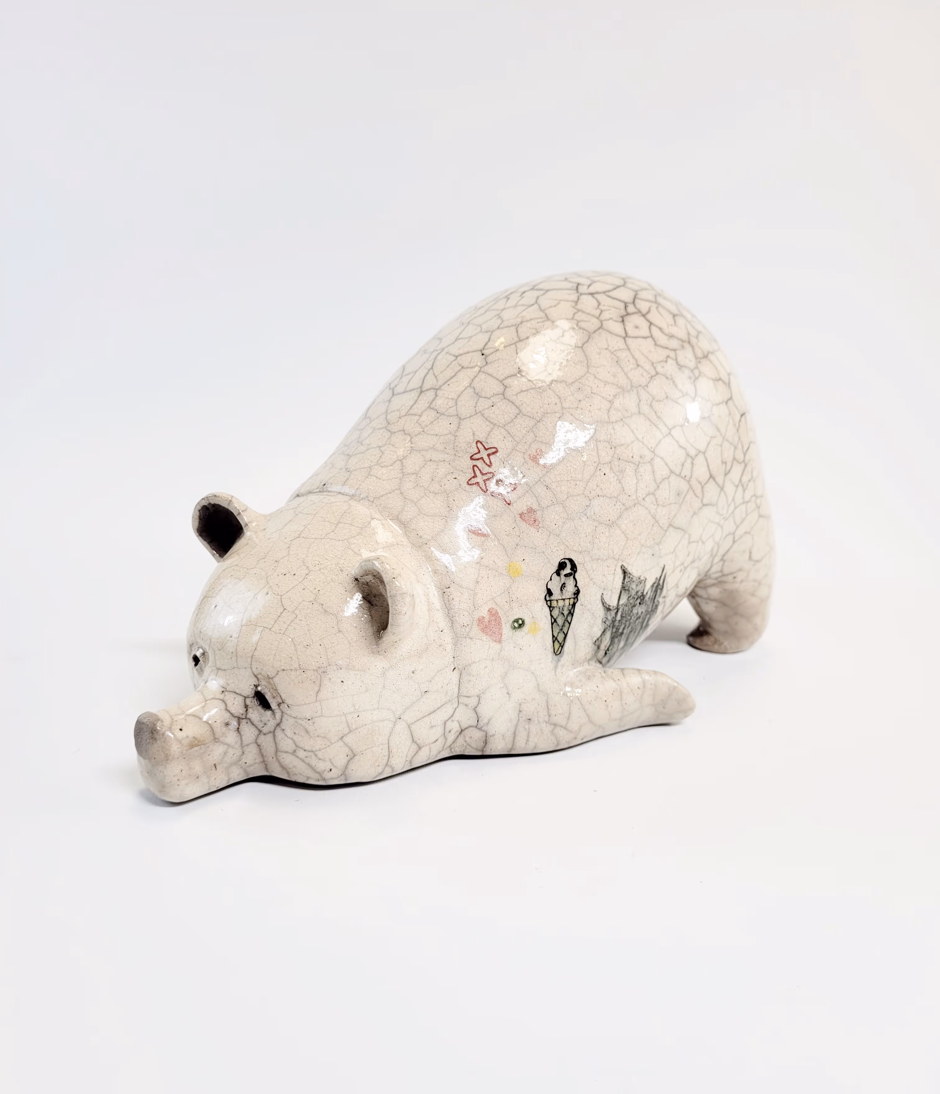 'Monday VI' ceramic sculpture ( 130 x 240 x 160 mm)