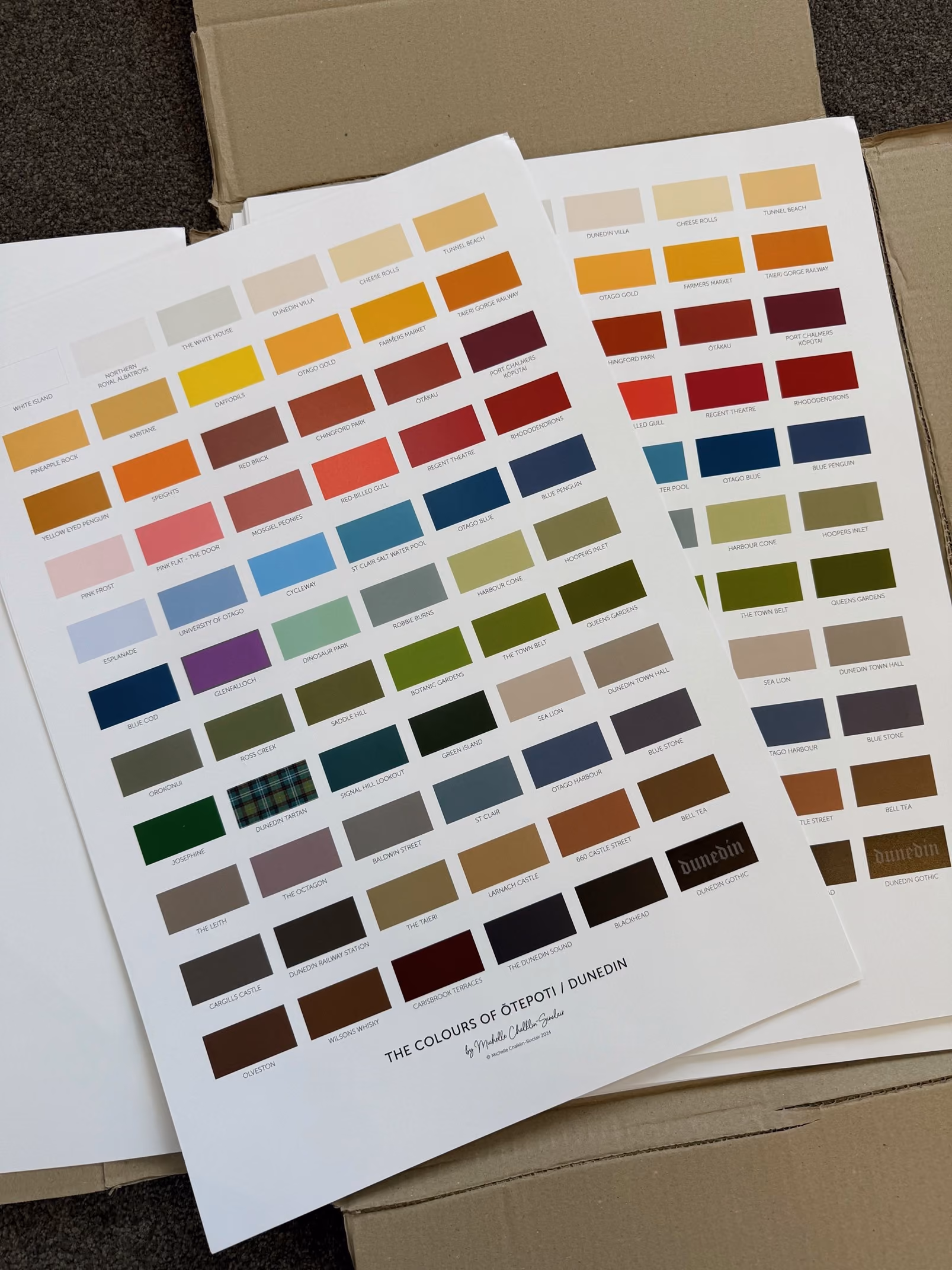 'Colours of Otepoti / Dunedin' A2 sized unframed prints (available framed or unframed) 