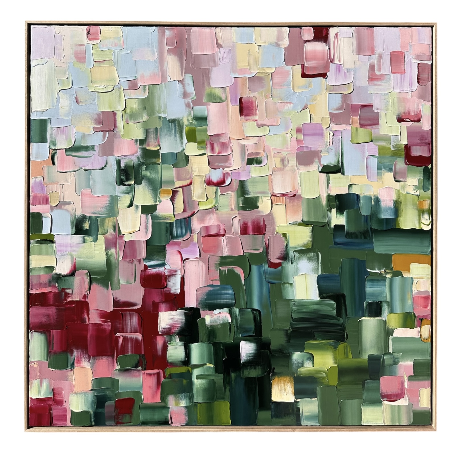 'Unhinged' Oil on canvas (2026) 1030 x 1030mm (framed size, Tasmanian Oak)