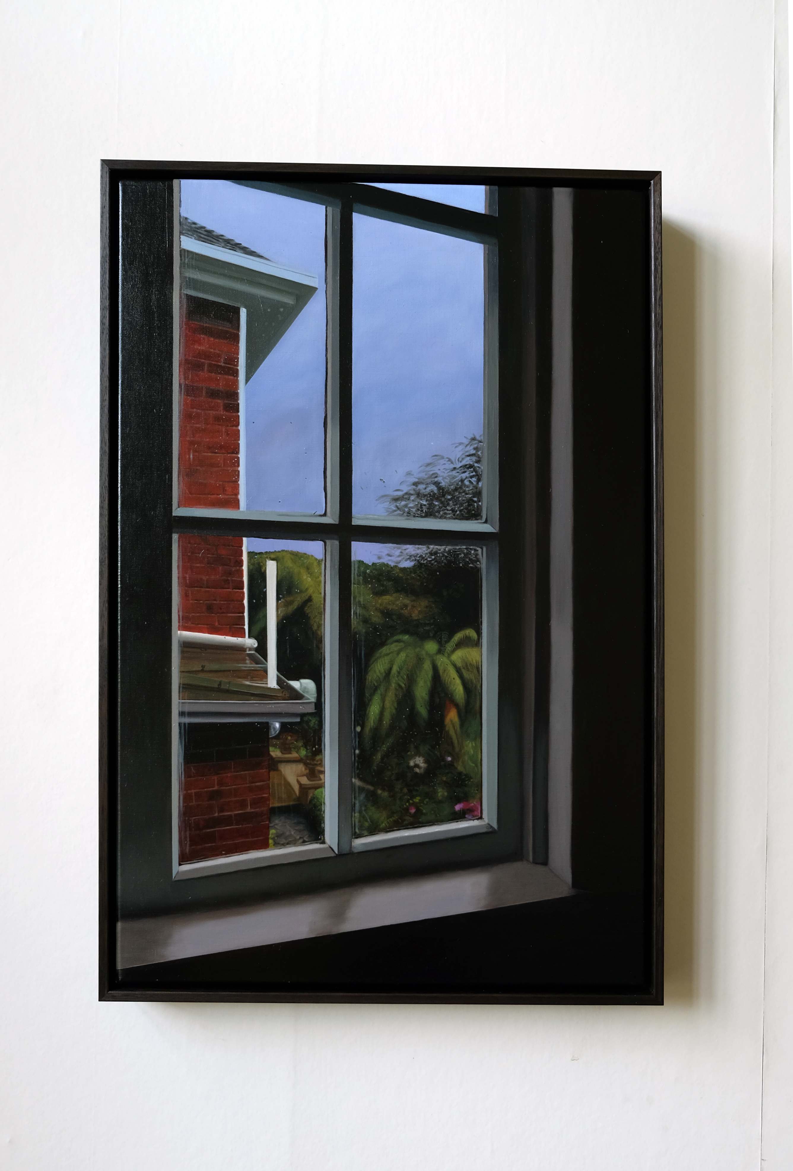 'Dusk' Oil on fine Belgian linen 600 x 400mm Framed in Tasmanian oak stained deep black with a Danish oil finish