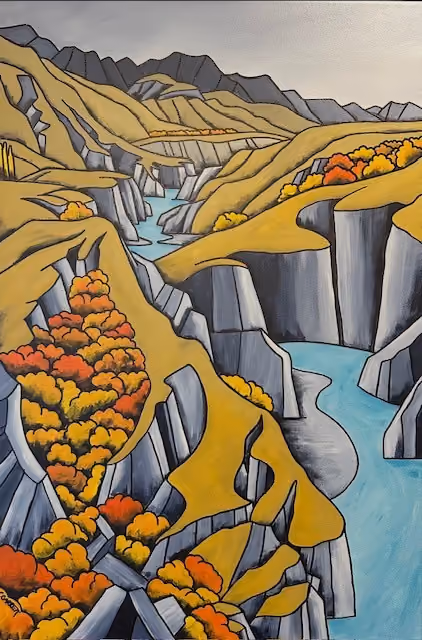 "Skippers IX" (original acrylic on canvas, 610 x 920mm) 