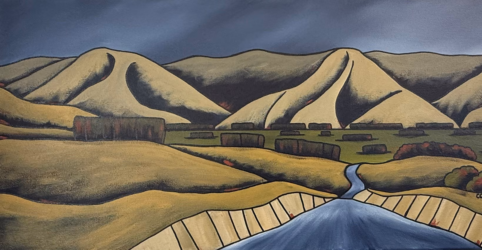 The Road Home IX – Switzers Road 380 x 760 mm (acrylic on canvas) 