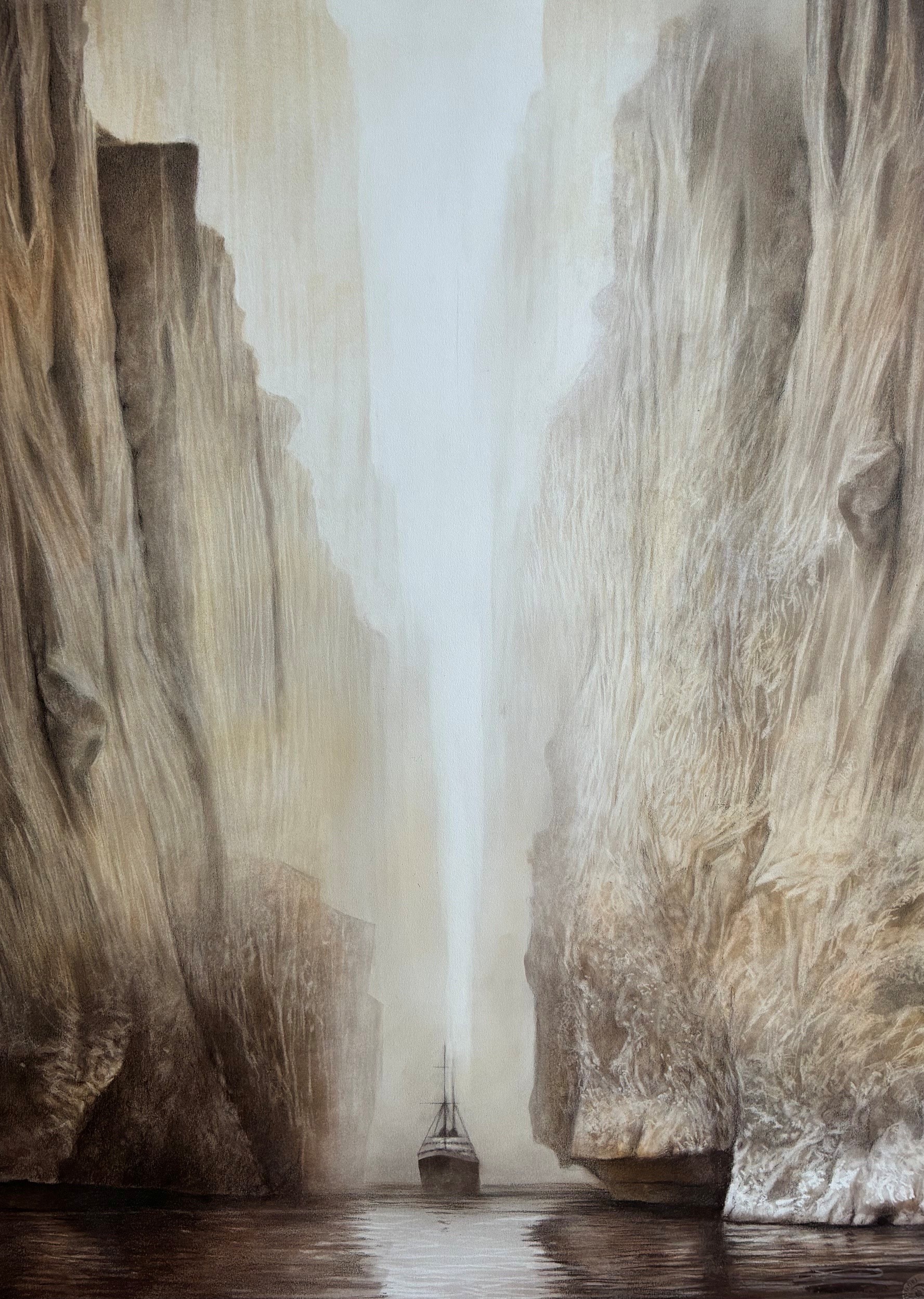 "Frozen Time" charcoal on fine art paper - 560 x 760 mm uf