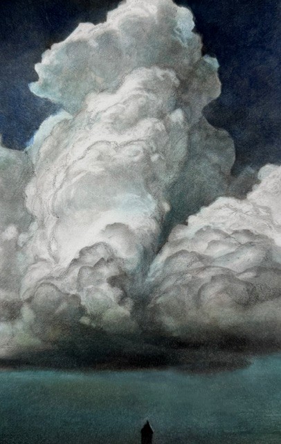 'Cloudscape III' (oil & charcoal on fine art paper. 190 x 280 mm uf)