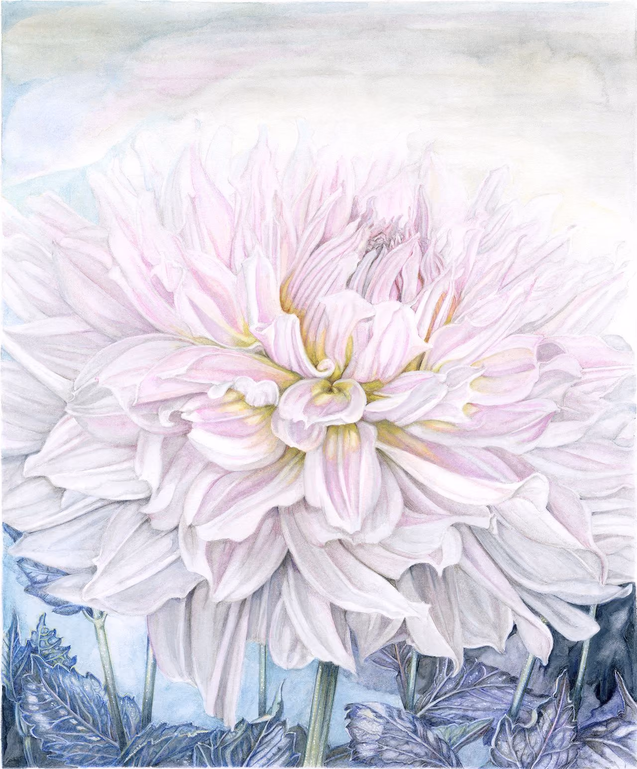 'Clouds Adrift' watercolour on fine art paper (framed 420 x 500mm 