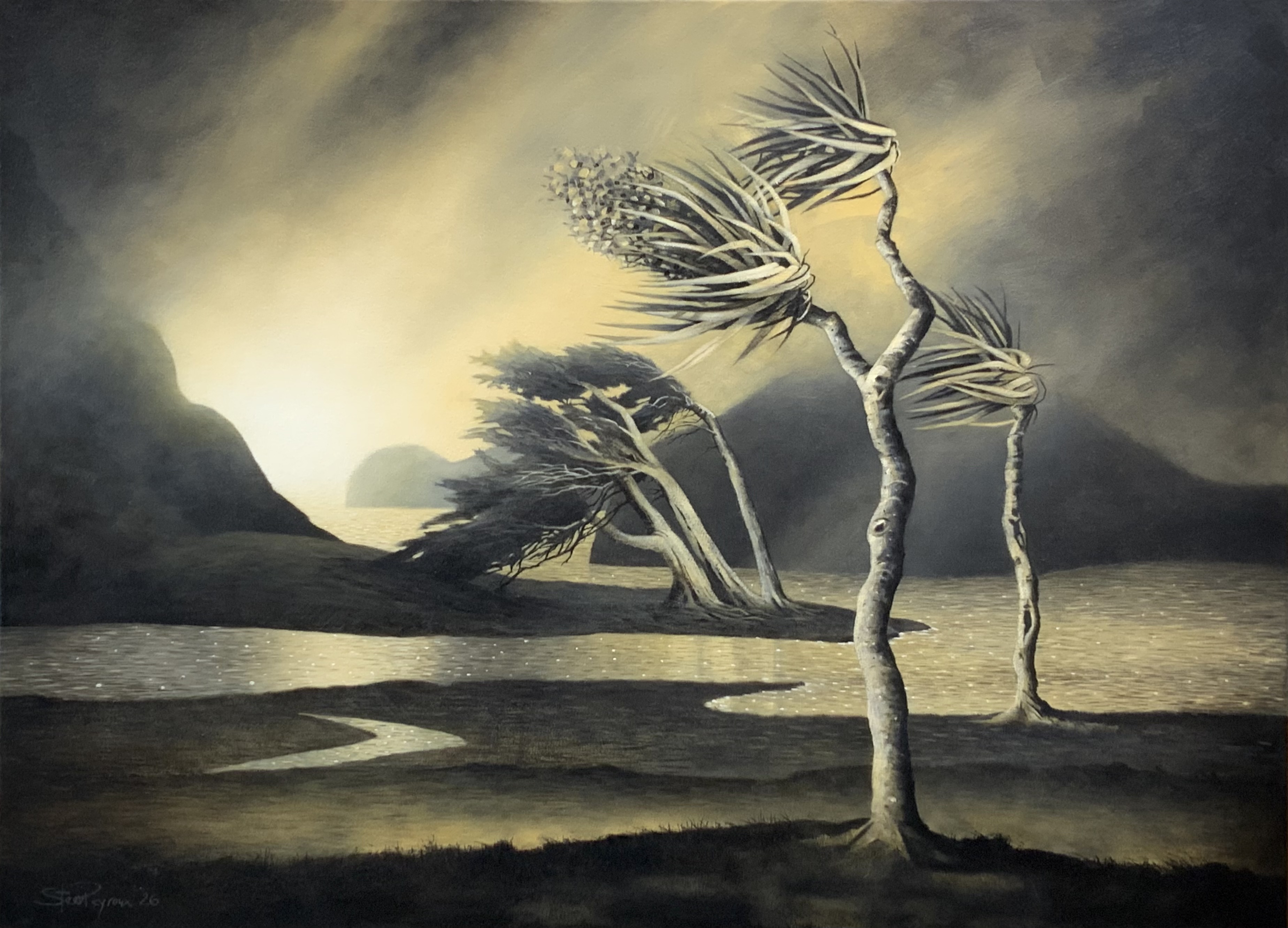 'Beacons'  oil on canvas - framed  1000mm x 750mm