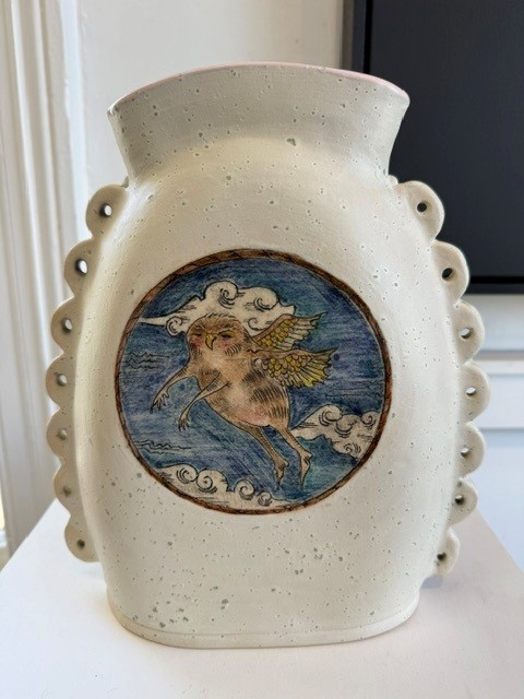 Illustrated Vessel 'Amongst the Clouds" 260 x 240 x 90 mm 