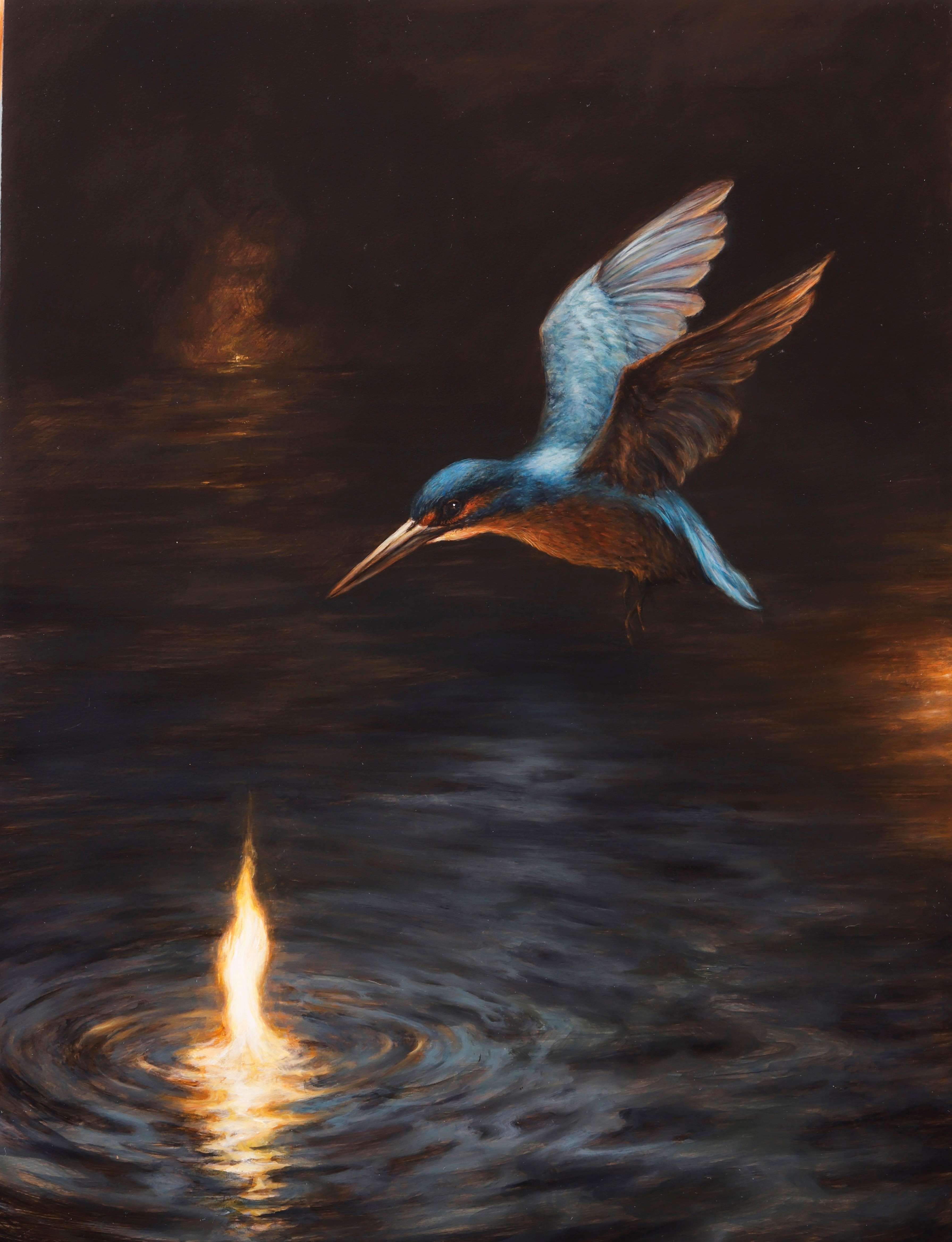 'Approach' oil on panel, 300 x 400 mm uf 