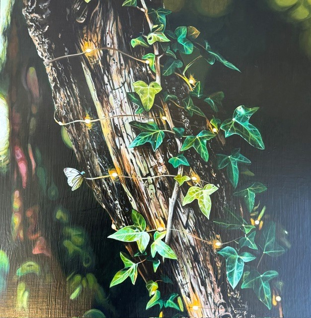 'Once upon .. " (acrylic on cradled panel, 300 x 300 mm 