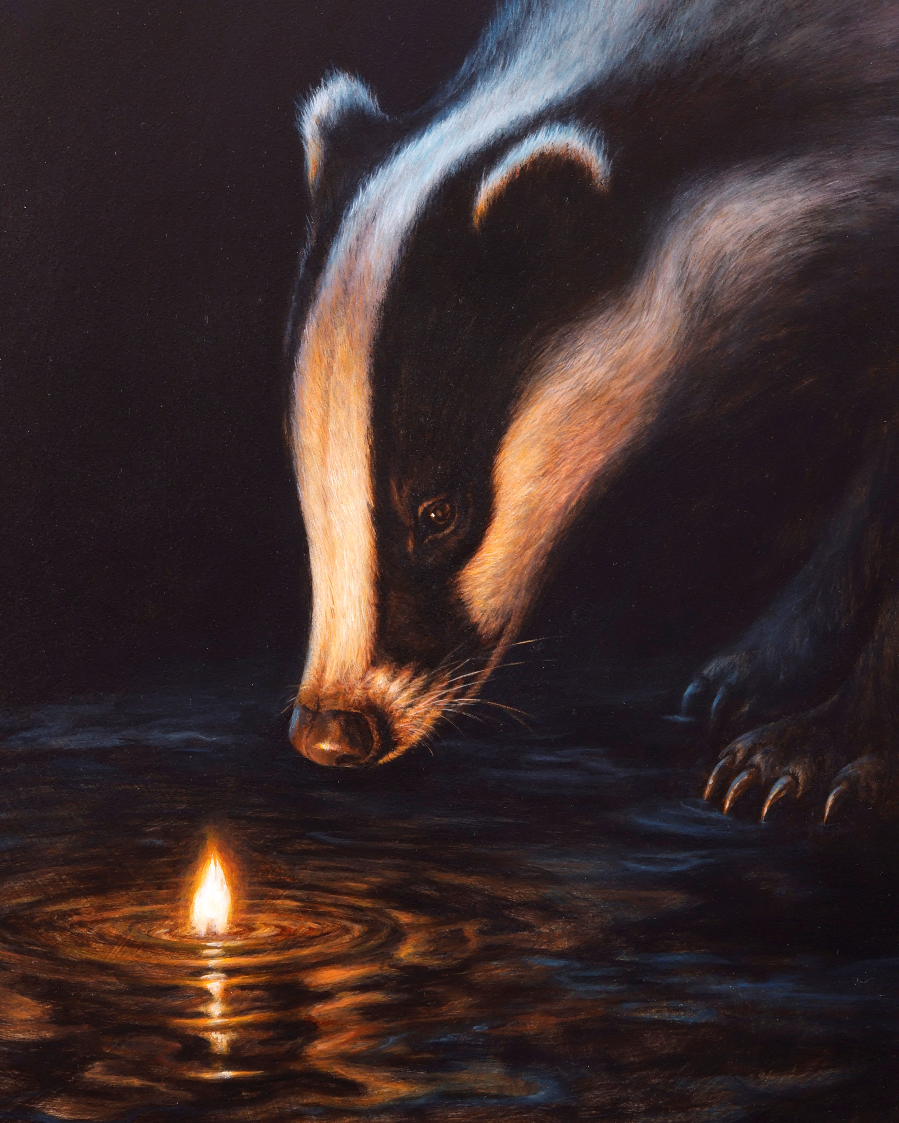 'Encounter' oil on panel, 400 x 500 mm (framed) 