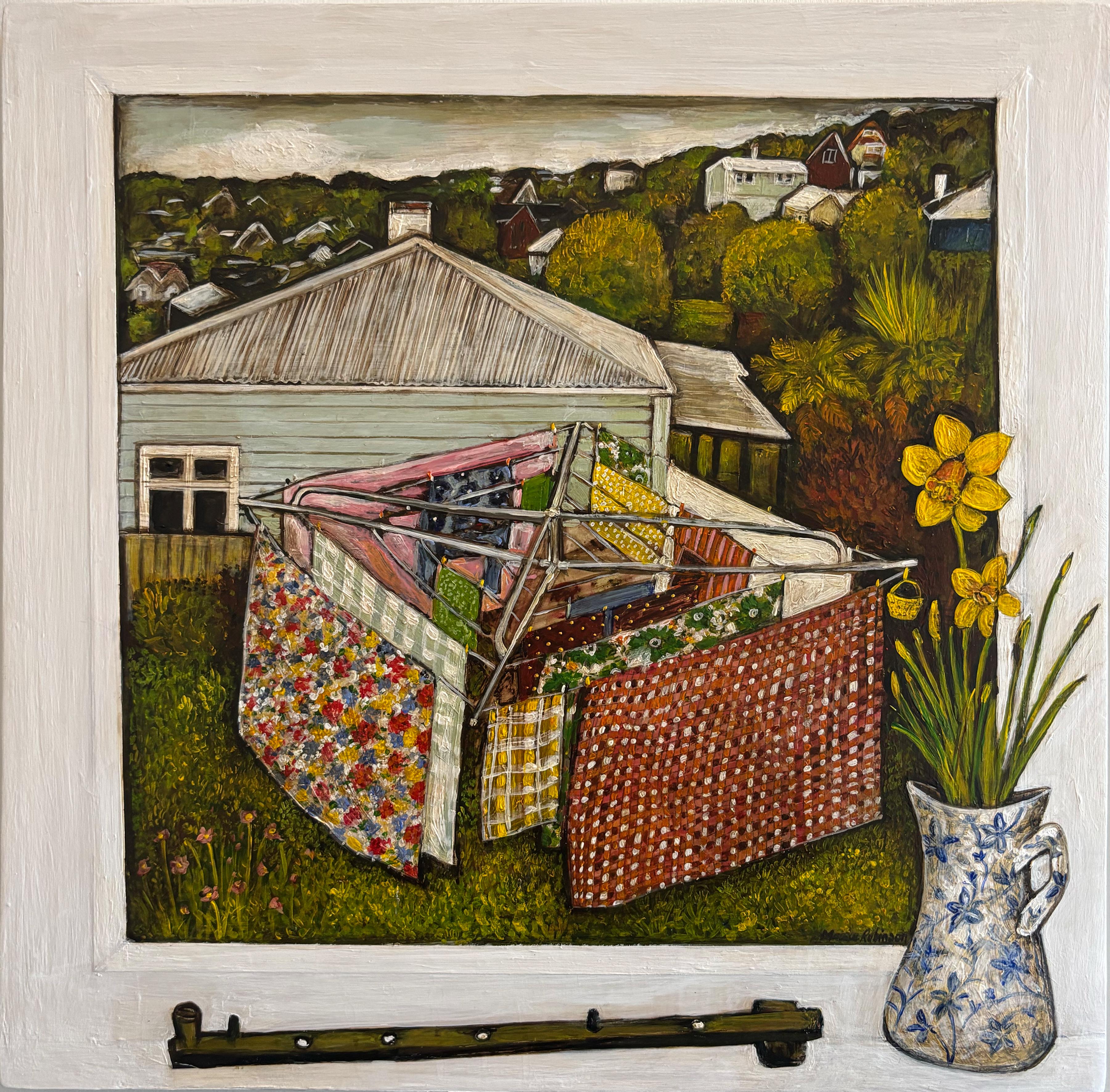 'From the Kitchen Window III" acrylic on cradled panel, 305 x 305 mm
