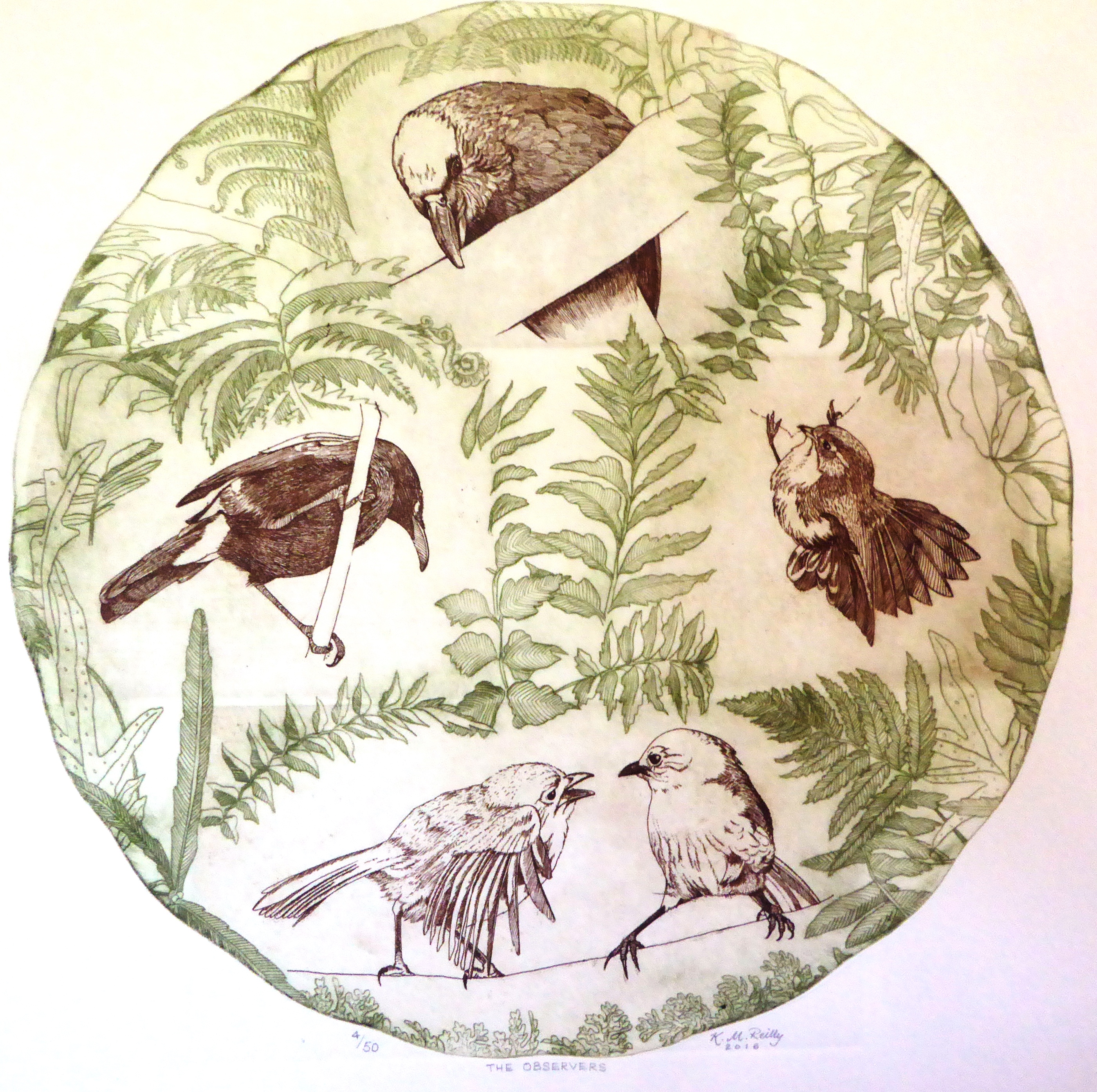 'The Observers' multi-plate etching on fine art paper ed 16/25 