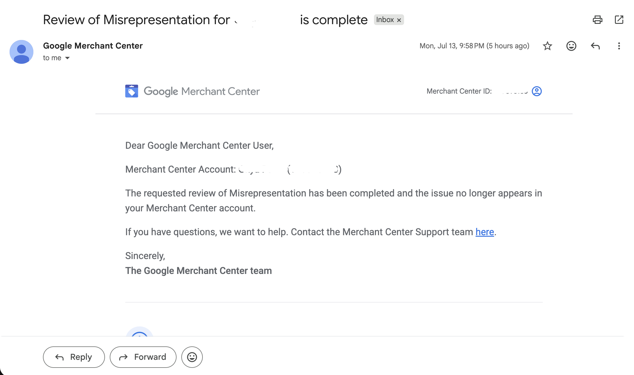 ... to a fixed google merchant account!