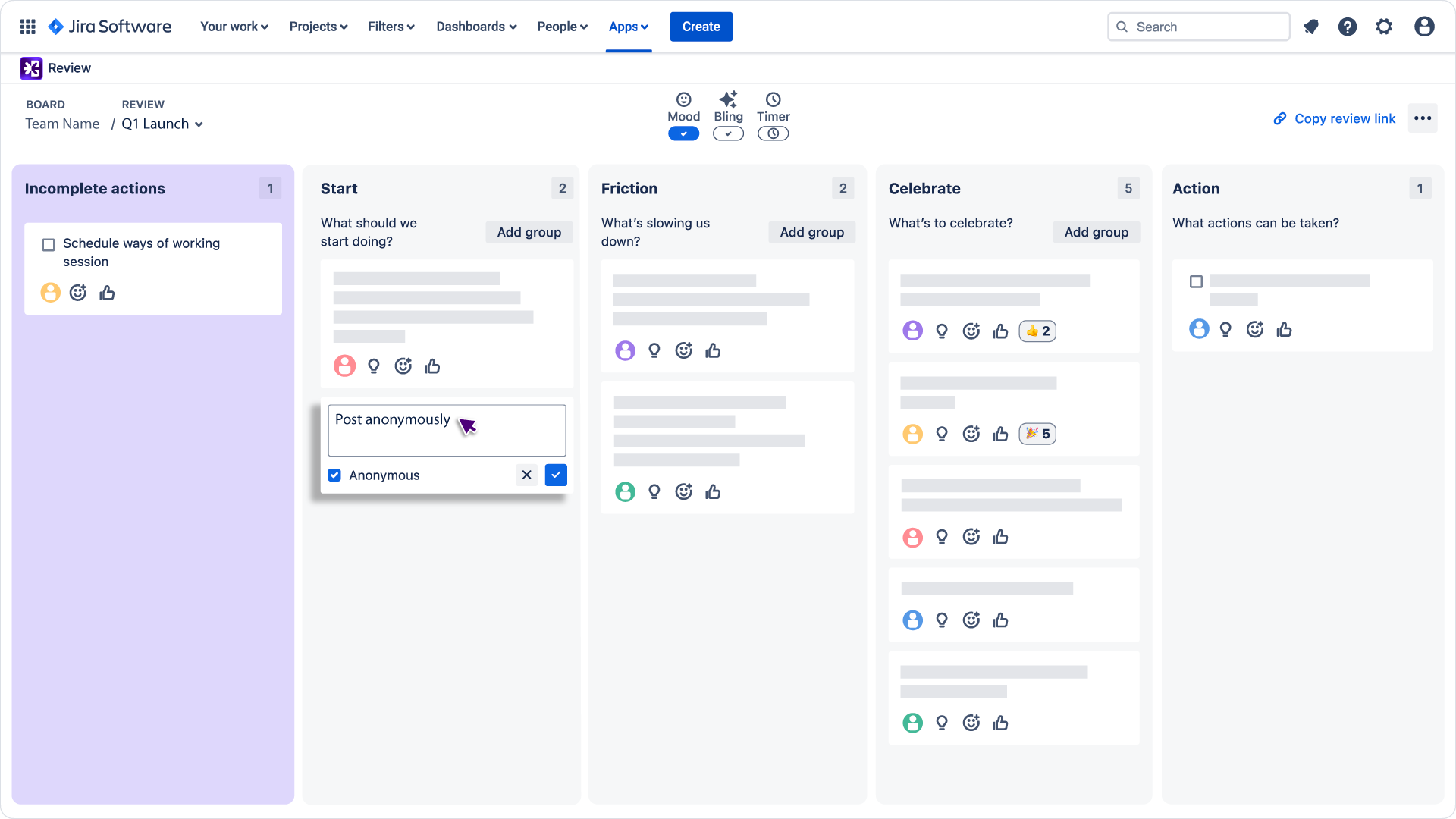 Visualisation of Review app UI