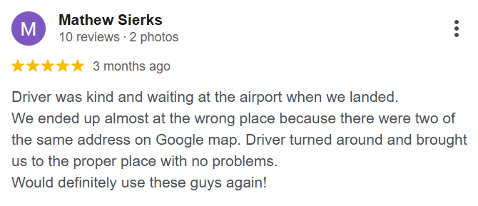 Google Review - Athens Taxi Hub