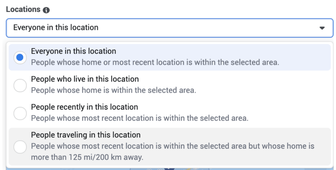 You probably already know about location targeting, which allows you to select radius targeting or target the city only.