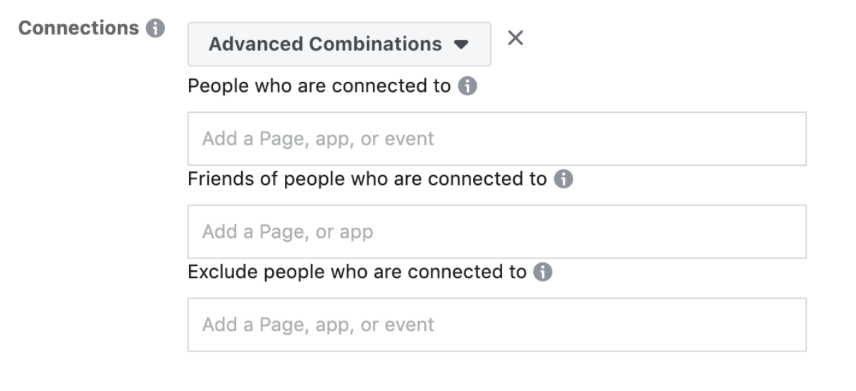 You can target (or exclude) people who have responded to your events, or you can create different combinations of these options as well