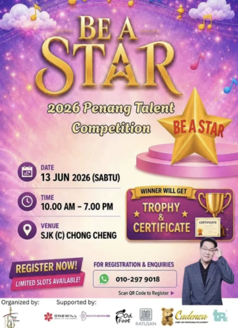 Be A Star 2026 Penang Talent Competition poster