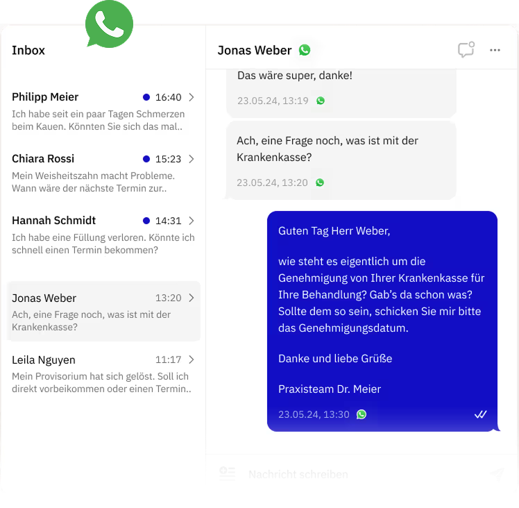WhatsApp und SMS (DSGVO-konform)