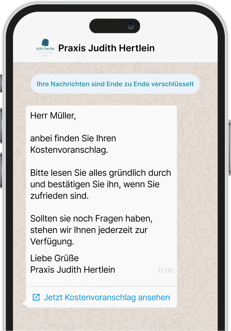 Automatische WhatsApp-Nachricht mit Link aus Roger