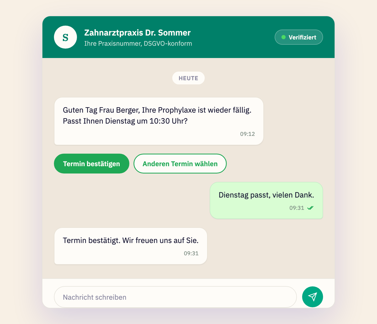 Patientenkommunikation per WhatsApp und SMS