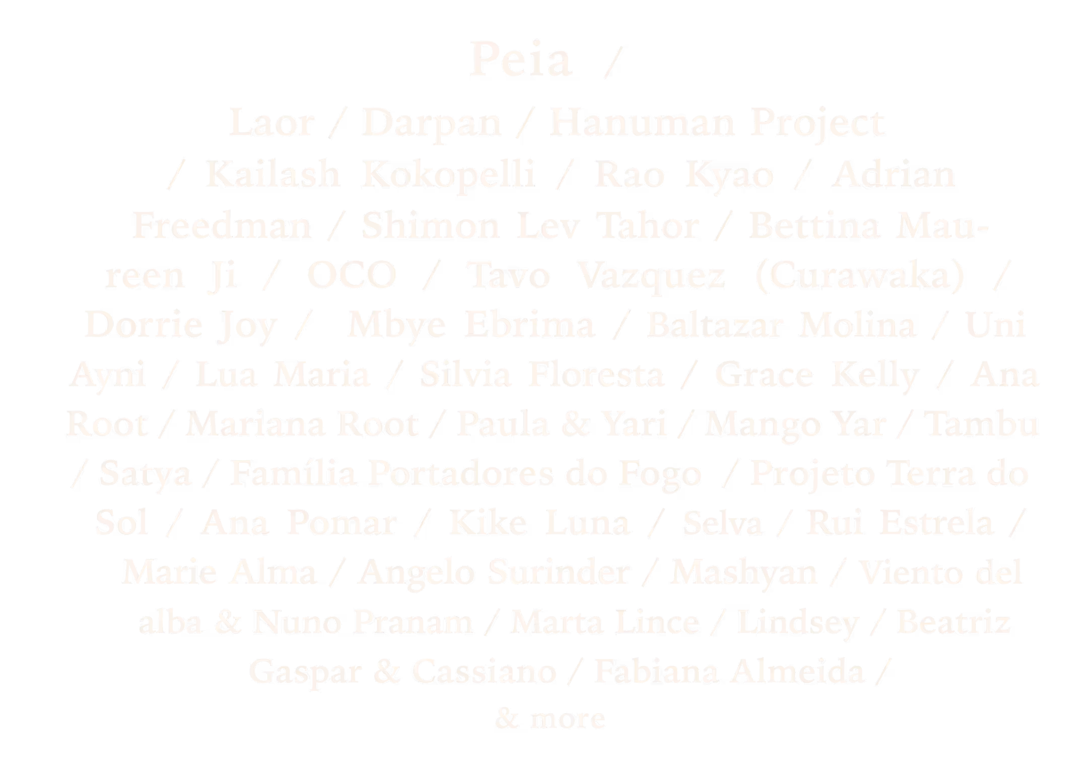 artist line-up layer