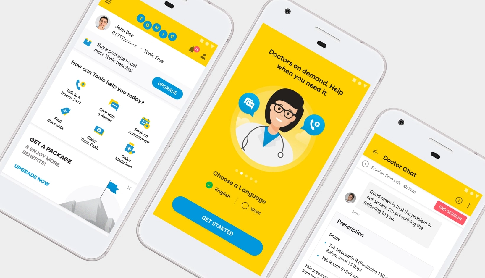 UI/UX Design for the Tonic App