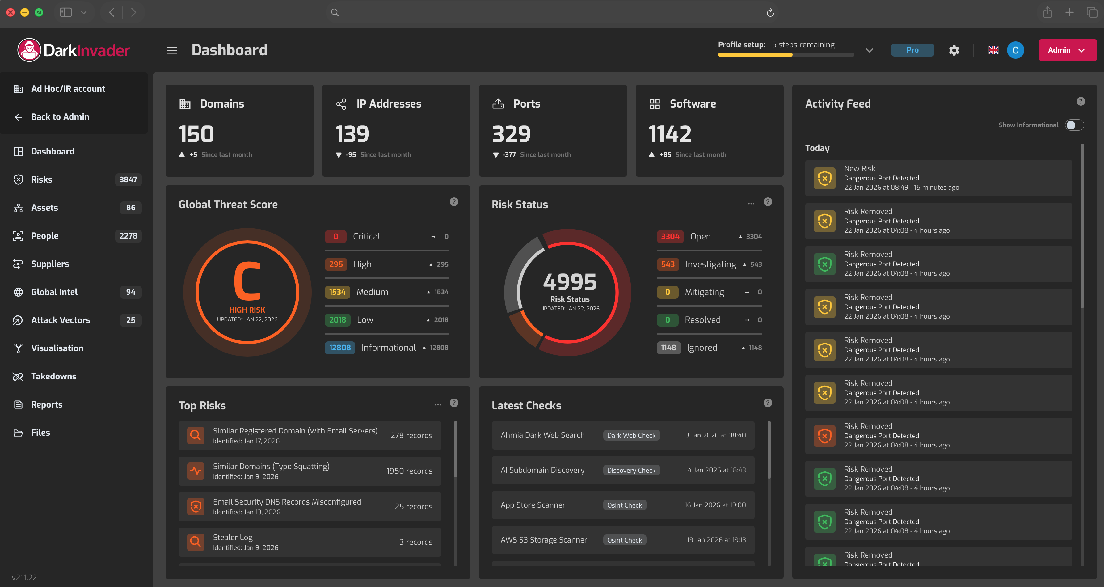 DarkInvader Dashboard