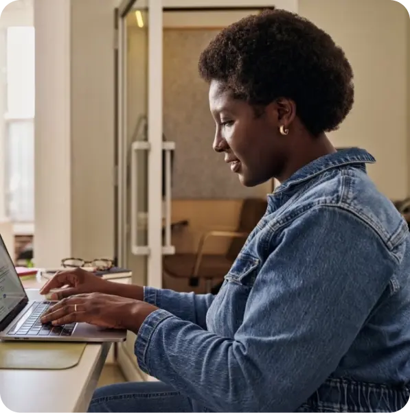 woman with computer