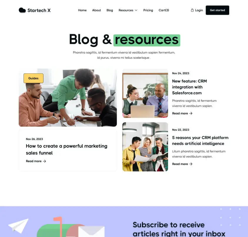blog page