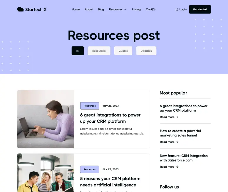 resources post page
