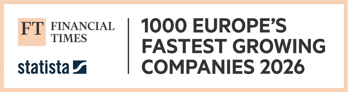 Financial Times and Statista logo with text '1000 Europe's Fastest Growing Companies 2026' in bold.