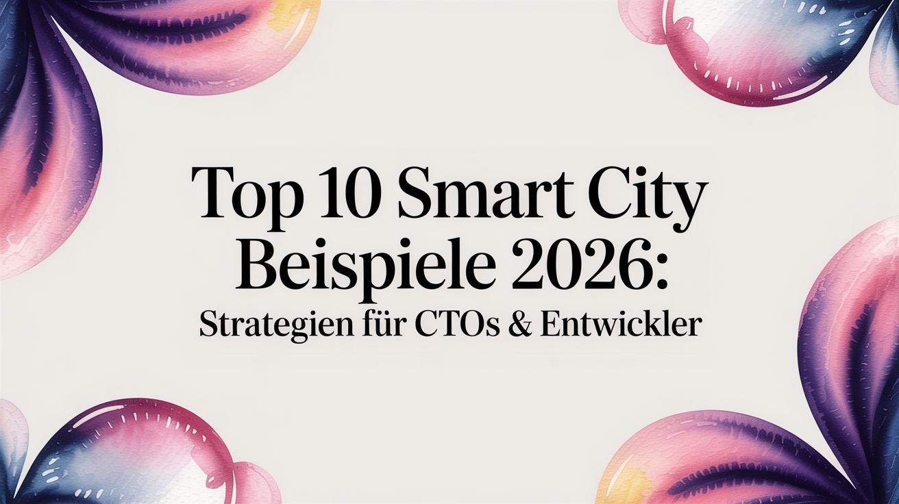 Top 10 Smart City Beispiele 2026: Strategien für CTOs & Entwickler