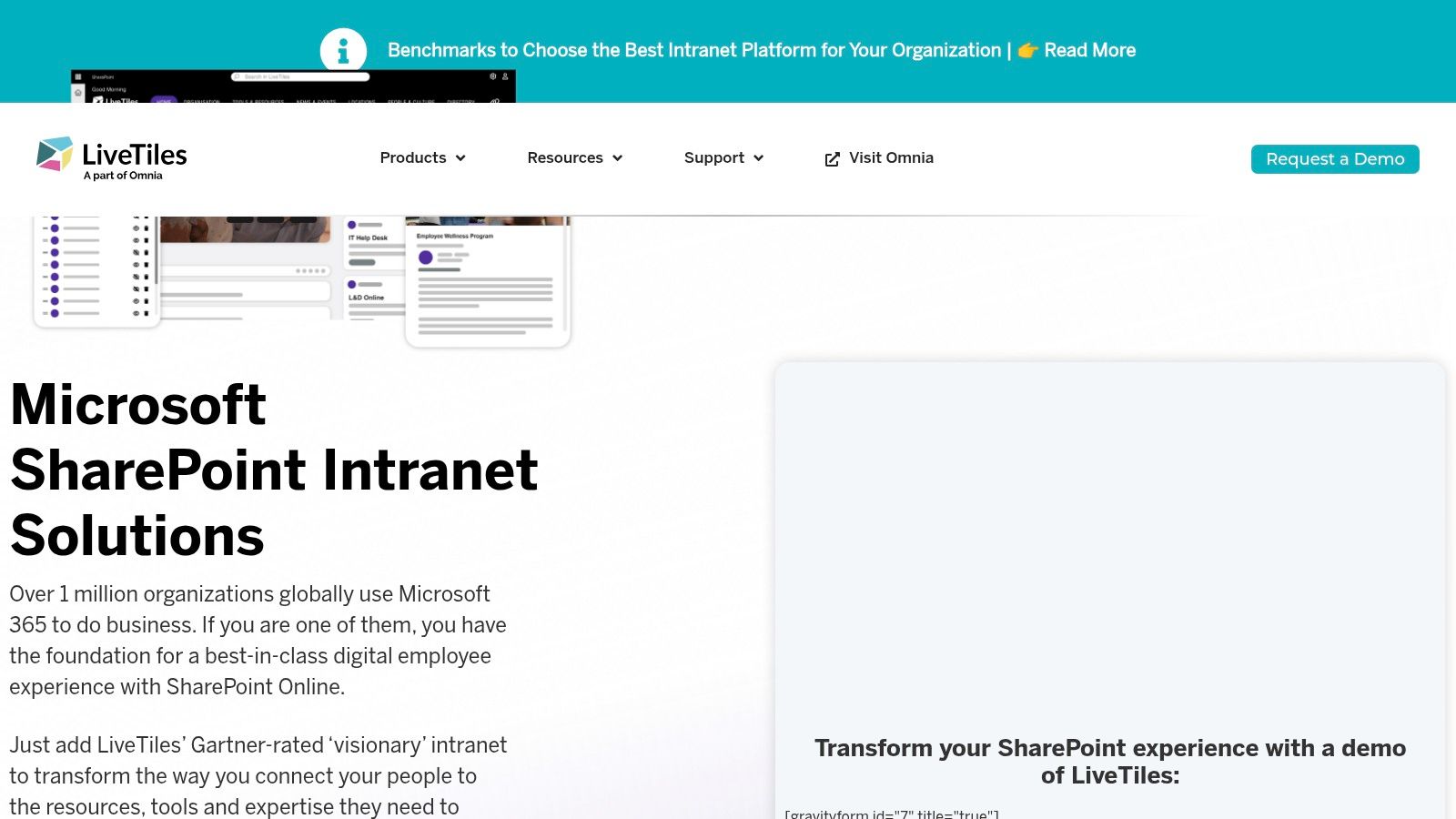 LiveTiles SharePoint Intranet