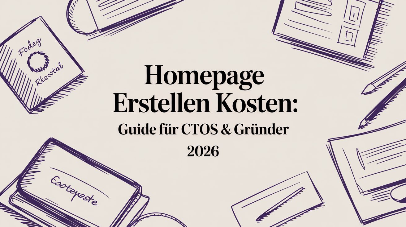 Homepage erstellen Kosten: Guide für CTOs & Gründer 2026