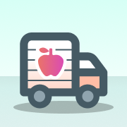 Illustration representing products being shipped from the farm.