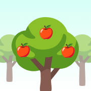 Illustration representing a farm.