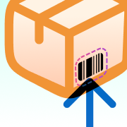 Illustration representing the scanning of a PTI label.