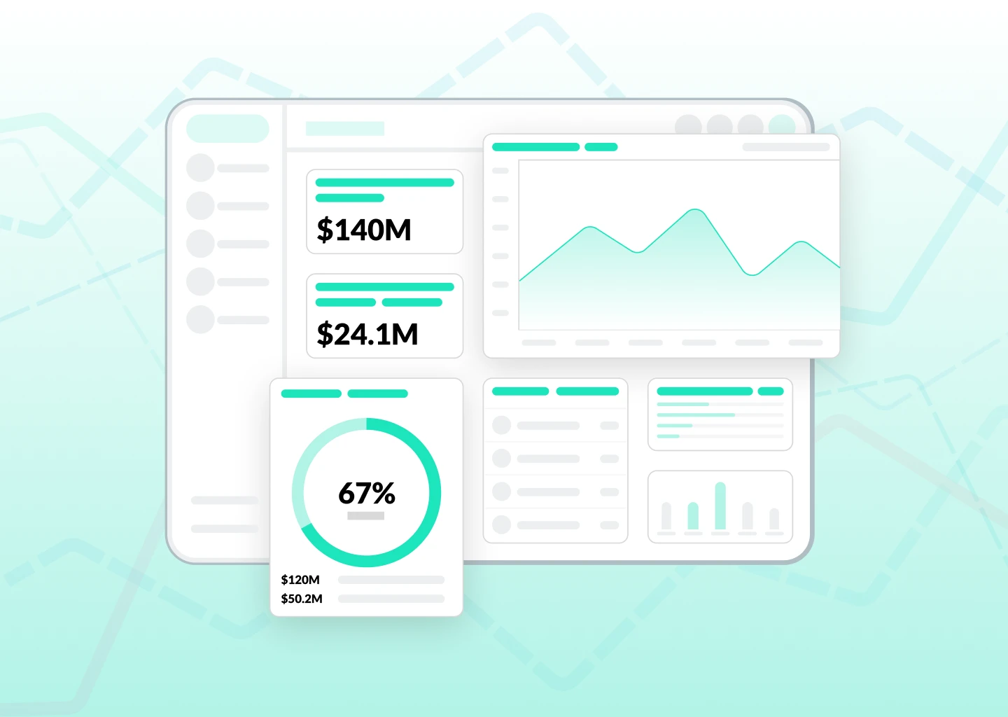 A lo-fi version of the Product MVP, a dashboard that monitors the User's supply chain.