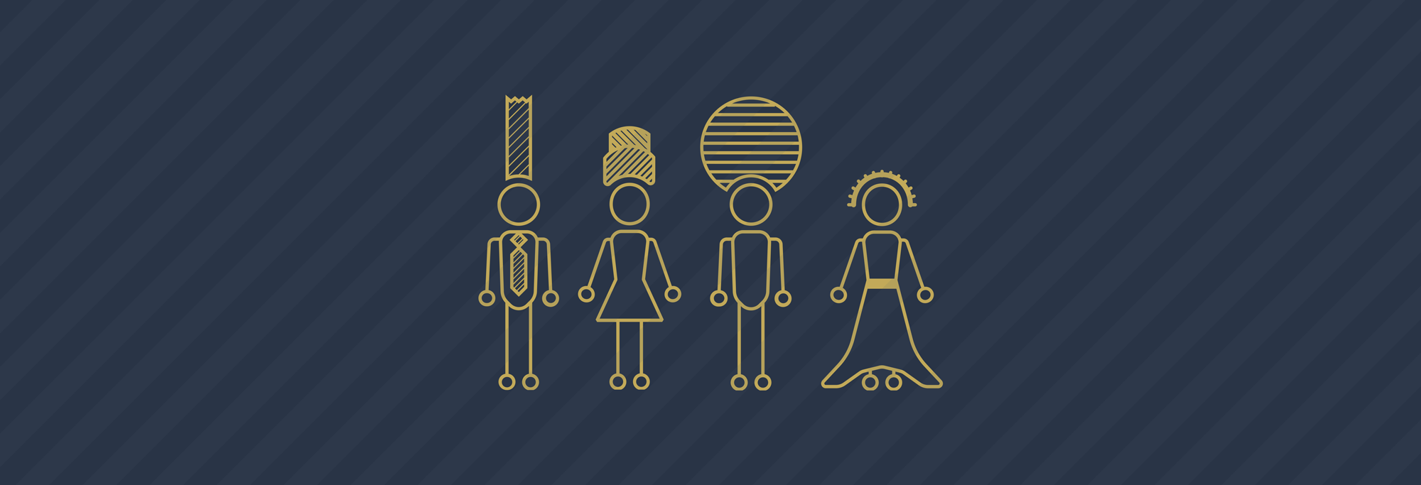 Custom illustrated course screen depicting a person experiencing depression at work