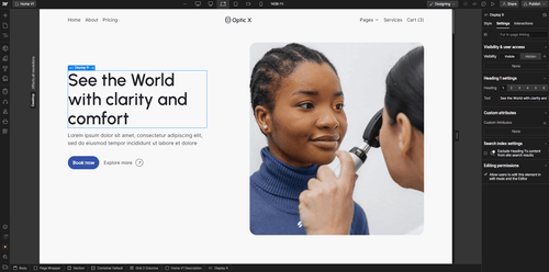 Optic X Webflow Template And UI Kit Static Content