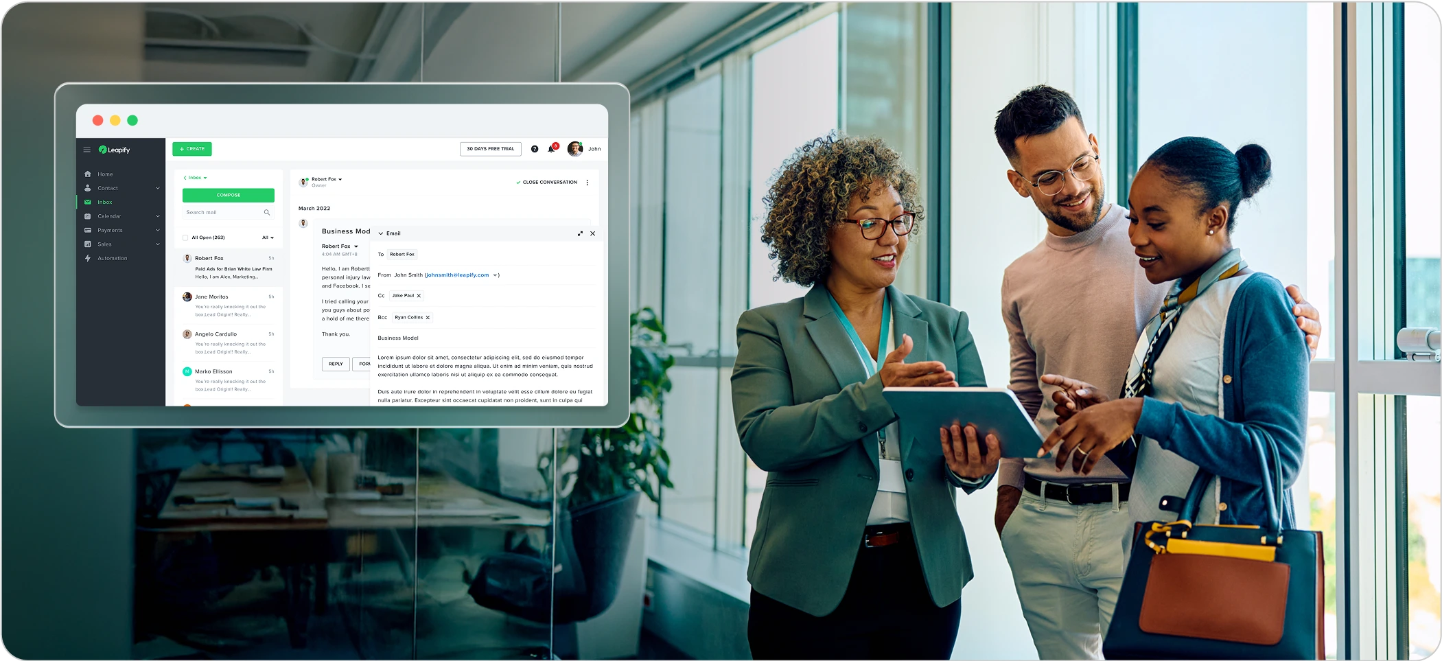 real estate agent presenting pricing quote to client