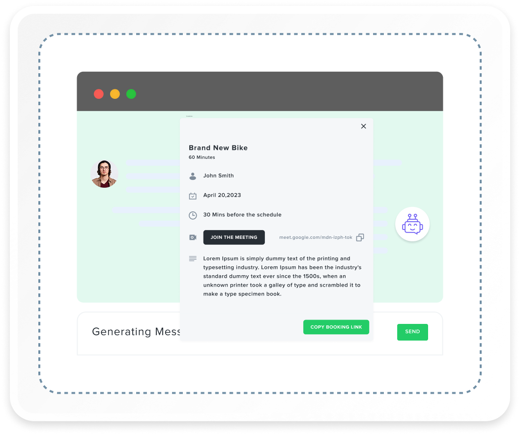 Book job right in the conversation
