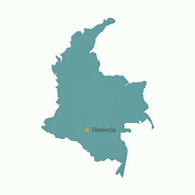 Minimalist Colombia map
