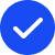 blue circle white tick