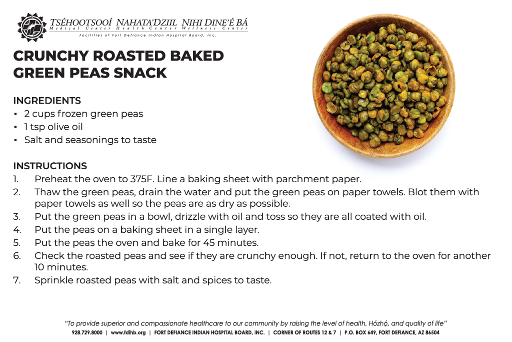 Healthy Lifestyle Habits & Nutrition Highlights: Peas Snack